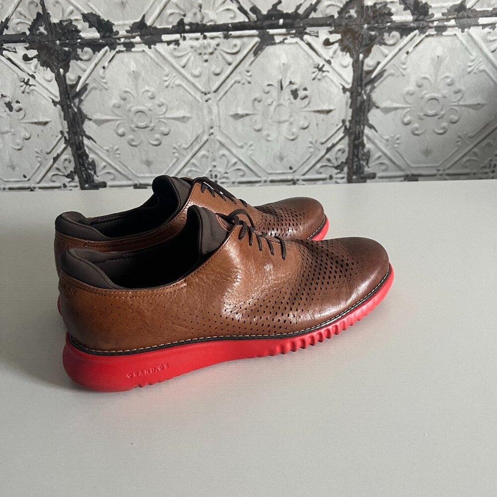 Cole Haan ZeroGrand Brown/Orange Oxford Loafers Size 11